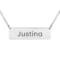 Load image into Gallery viewer, Justina Necklace – Custom Name Horizontal Bar Necklace for Women
