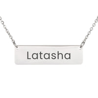 Load image into Gallery viewer, Latasha Necklace – Custom Name Horizontal Bar Necklace for Women
