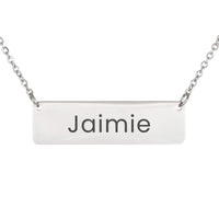 Load image into Gallery viewer, Jaimie Necklace – Personalized Name Chain - Custom Horizontal Bar Necklace for Women
