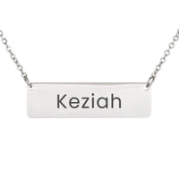 Load image into Gallery viewer, Keziah Necklace – Personalized Name Chain - Custom Horizontal Bar Necklace for Women
