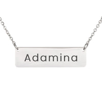 Load image into Gallery viewer, Adamina Necklace – Custom Name Horizonal Bar Necklace for Women
