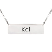 Load image into Gallery viewer, Kei Necklace – Custom Name Horizontal Bar Necklace for Women
