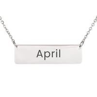 Load image into Gallery viewer, April Necklace – Personalized Horizontal Bar Necklace for Women
