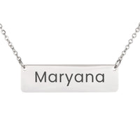Load image into Gallery viewer, Maryana Necklace – Custom Name Horizontal Bar Necklace for Women

