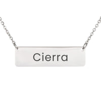 Load image into Gallery viewer, Cierra Necklace – Personalized Name Chain - Custom Horizontal Bar Necklace for Women

