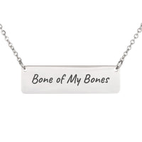 Load image into Gallery viewer, Bone of My Bones Necklace, Wedding Bible Scripture Jewelry Genesis 2_23 - Gift for Bride
