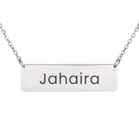 Load image into Gallery viewer, Jahaira Necklace – Custom Name Horizontal Bar Necklace for Women
