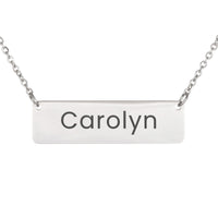 Load image into Gallery viewer, Carolyn Necklace – Custom Name Horizontal Bar Necklace for Women
