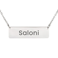 Load image into Gallery viewer, Saloni Necklace – Personalized Name Chain - Custom Horizontal Bar Necklace for Women
