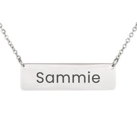 Load image into Gallery viewer, Sammie Necklace – Personalized Name Chain - Custom Horizontal Bar Necklace for Women
