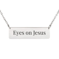 Load image into Gallery viewer, Eyes on Jesus Necklace - Faith Scripture Gift for Daughter, Hebrews 12:2
