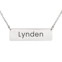 Load image into Gallery viewer, Lynden Necklace – Personalized Name Chain - Custom Horizontal Bar Necklace for Women
