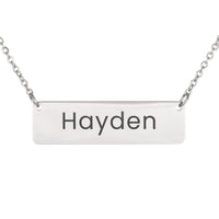 Load image into Gallery viewer, Hayden Necklace – Personalized Name Chain - Custom Horizontal Bar Necklace for Women
