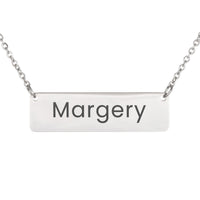 Load image into Gallery viewer, Margery Necklace – Custom Name Horizontal Bar Necklace for Women
