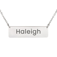 Load image into Gallery viewer, Haleigh Necklace – Custom Name Horizontal Bar Necklace for Women
