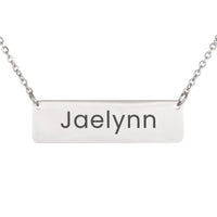 Load image into Gallery viewer, Jaelynn Necklace – Custom Name Horizontal Bar Necklace for Women
