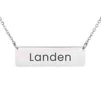 Load image into Gallery viewer, Landen Necklace – Personalized Name Chain - Custom Horizontal Bar Necklace for Women
