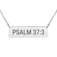 Load image into Gallery viewer, Psalm 37:3 Necklace - Trust Scripture Pendant, New Beginnings Gift

