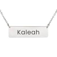 Load image into Gallery viewer, Kaleah Necklace – Personalized Name Chain - Custom Horizontal Bar Necklace for Women
