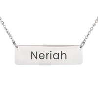 Load image into Gallery viewer, Neriah Necklace – Personalized Name Chain - Custom Horizontal Bar Necklace for Women
