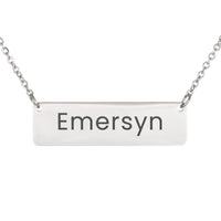 Load image into Gallery viewer, Emersyn Necklace – Custom Name Horizontal Bar Necklace for Women
