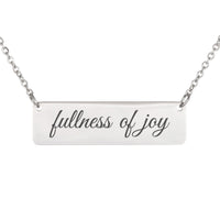 Load image into Gallery viewer, Fullness of Joy Necklace, Psalm 16:11 Scripture Pendant for Daughter
