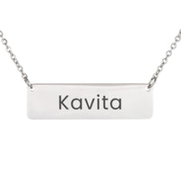 Load image into Gallery viewer, Kavita Necklace – Personalized Name Chain - Custom Horizontal Bar Necklace for Women
