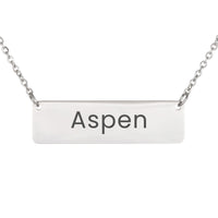 Load image into Gallery viewer, Aspen Necklace – Personalized Horizontal Bar Necklace for Women
