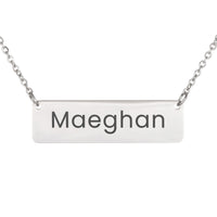 Load image into Gallery viewer, Maeghan Necklace – Custom Name Horizontal Bar Necklace for Women
