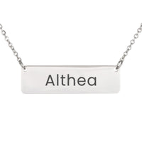 Load image into Gallery viewer, Althea Necklace – Custom Name Horizontal Bar Necklace for Women
