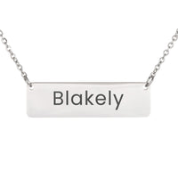 Load image into Gallery viewer, Blakely Necklace – Custom Name Horizontal Bar Necklace for Women
