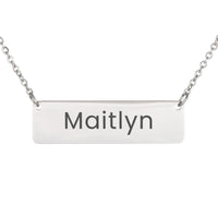Load image into Gallery viewer, Maitlyn Necklace – Custom Name Horizontal Bar Necklace for Women
