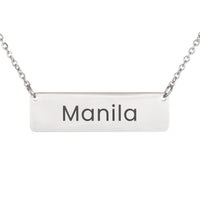 Load image into Gallery viewer, Manila Necklace – Personalized Name Chain - Custom Horizontal Bar Necklace for Women
