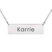 Load image into Gallery viewer, Karrie Necklace – Personalized Name Chain - Custom Horizontal Bar Necklace for Women
