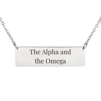 Load image into Gallery viewer, The Alpha and the Omega Engraved Necklace - Revelation 1_8 Faith Bible Scripture Jewelry, Christian Gift
