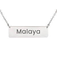 Load image into Gallery viewer, Malaya Necklace – Personalized Name Chain - Custom Horizontal Bar Necklace for Women
