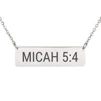 Load image into Gallery viewer, Micah 5:4 Necklace - Encouragement Gift, Strength Bible Verse Pendant
