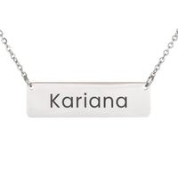 Load image into Gallery viewer, Kariana Necklace – Custom Name Horizontal Bar Necklace for Women
