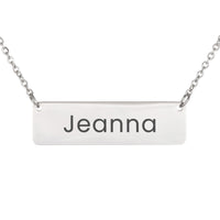 Load image into Gallery viewer, Jeanna Necklace – Personalized Name Chain - Custom Horizontal Bar Necklace for Women
