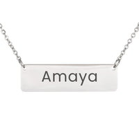 Load image into Gallery viewer, Amaya Necklace – Personalized Horizontal Bar Necklace for Women
