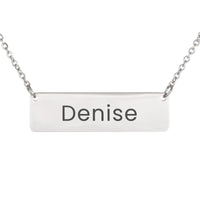 Load image into Gallery viewer, Denise Necklace – Personalized Name Chain - Custom Horizontal Bar Necklace for Women
