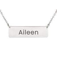 Load image into Gallery viewer, Aileen Necklace – Custom Name Horizontal Bar Necklace for Women
