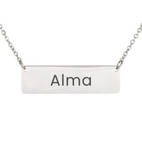 Load image into Gallery viewer, Alma Necklace – Custom Name Horizontal Bar Necklace for Women
