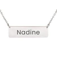 Load image into Gallery viewer, Nadine Necklace – Personalized Name Chain - Custom Horizontal Bar Necklace for Women
