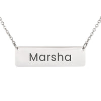 Load image into Gallery viewer, Marsha Necklace – Personalized Name Chain - Custom Horizontal Bar Necklace for Women
