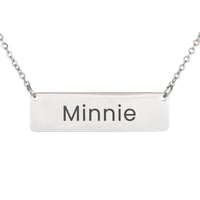 Load image into Gallery viewer, Minnie Necklace – Personalized Name Chain - Custom Horizontal Bar Necklace for Women
