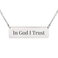 Load image into Gallery viewer, In God I Trust Necklace, Psalm 56:4 Scripture Pendant for Her
