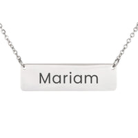 Load image into Gallery viewer, Mariam Necklace – Personalized Name Chain - Custom Horizontal Bar Necklace for Women
