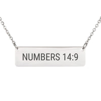 Load image into Gallery viewer, Numbers 14_9 Necklace - Dainty Courage Bible Pendant for Her
