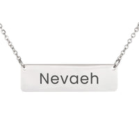 Load image into Gallery viewer, Nevaeh Necklace – Personalized Name Chain - Custom Horizontal Bar Necklace for Women
